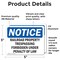 Signmission Railroad Property Trespassing Forbidden OSHA Notice Sign, Vinyl Decal, 5in W x 3.5in L, 2PK OS-2PACK-NS-D-35-L-17974 - alternate 6
